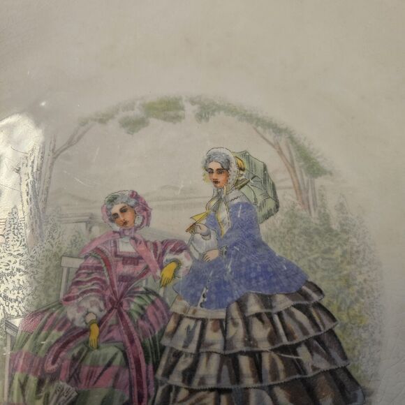 Vintage GODEY PRINTS Salem China Victorian SERVING PLATTER Plate 12x9.5 - Picture 3 of 7